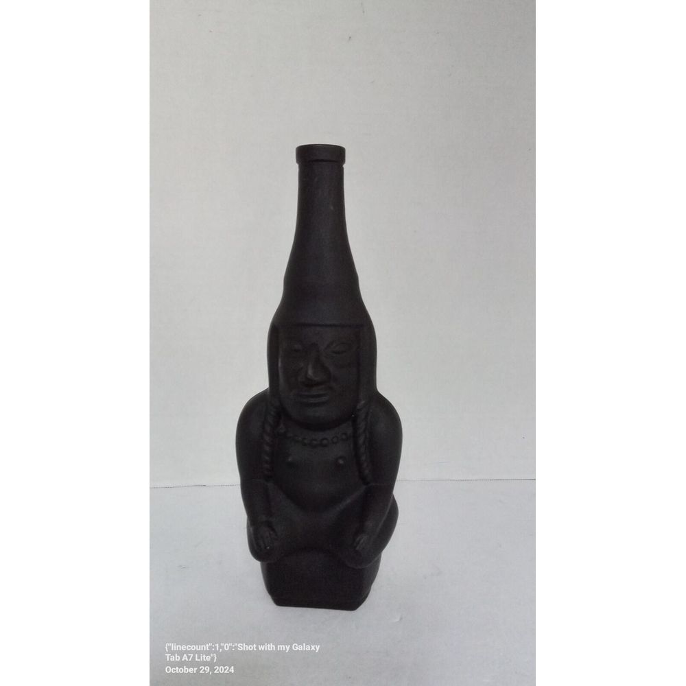 Unique Matte Black Decorative Buddha Bottle Vase Spiritual Home Decor Sculpture